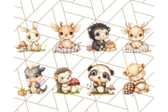 Woodland Nursery Baby Animals And Fantasy Forest PNG Clipart Product Image 7
