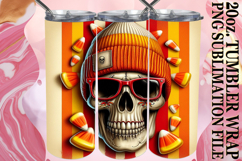 Bright mornings 20oz tumbler wrap, Skull Product Image 1