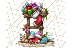 Summer Christmas Clipart PNG, Tropical Holiday Art Clip Art Product Image 3