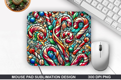 Mouse Pad Sublimation, Christmas Mouse Pad PNG Design Product Image 1