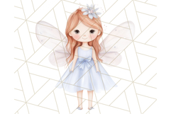 Pastel Blue Fairy Garden Clipart, Enchanted Cottagecore Png Product Image 3