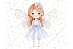 Pastel Blue Fairy Garden Clipart, Enchanted Cottagecore Png Product Image 3