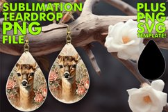 Joyful Teardrop Earrings Designs PNG, Christmas Product Image 1