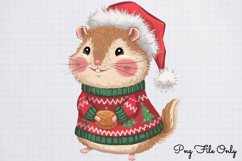 Woodland Christmas Animals Cliparts PNG Product Image 1