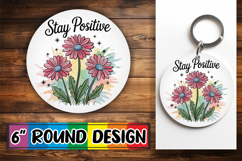 Enchanted Keychain PNG Style, Flowers Quote Product Image 1