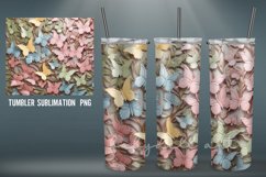 3D Butterflies Tumbler | Sublimation 3D Tumbler Wrap Product Image 7