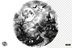 Black and White Halloween Autumn Clipart Product Image 1