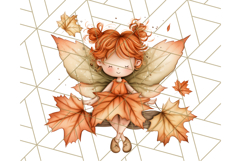 Fall Fairy Clipart PNG, Autumn Fairy People With Wings Product Image 3