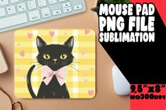 Adorable Watercolor Cat Mouse Pad PNG Product Image 1