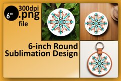 Round Ornament Revival: Folk Star Sublimation Product Image 1