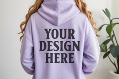 Orchid Gildan 18500 Hoodie Sweatshirt Mockup, Unisex Product Image 1