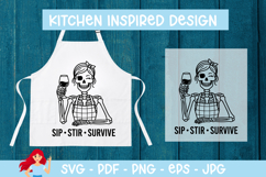 Sip, stir, survive SVG, Skeleton SVG Product Image 1