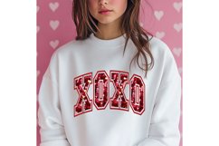 XOXO Canva Frame Varsity Valentine&#039;s Day Photo Frame Shirt Product Image 2