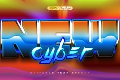 Retro shiny Y2K editable text effect new cyber with future Product Image 1