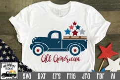 All American SVG Cut File - Patriotic SVG DXF EPS PNG Product Image 1