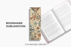Vintage Floral Bookmark Sublimation Product Image 1