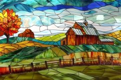 Nature Stained Glass Colorful Background Product Image 1
