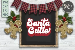 Santa Cutie Retro Christmas SVG - PNG, DXF, EPS, SVG, Cut Product Image 5