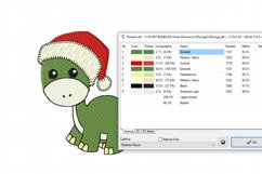 Christmas Dinosaur Machine Embroidery Design in 2 sizes Product Image 2