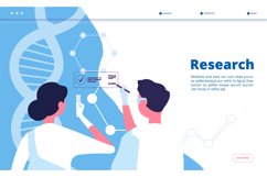 Research lab landing. Researchers scientists test dna in che Product Image 1