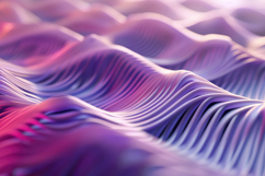 Abstract 3D Rendering of Purple and Blue Waves Background Product Image 1