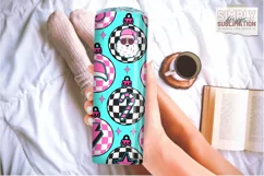 Retro Christmas Sublimation Skinny Tumbler Wrap| 20oz | Png Product Image 2