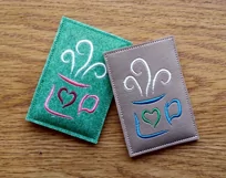 ITH Artful Tea Gift Card Holder - All Occasion Gift Card Holder - Machine Embroidery Product Image 5
