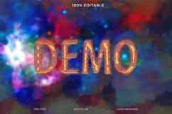 Vibrant Abstract Text Effect Editable PSD Typography Design Product Image 1