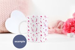 Valentine's Day coffee mug mockup, Full wrap mock up PSD JPG Product Image 2