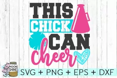 This Chick Can Cheer SVG DXF PNG EPS Cutting Files Product Image 2