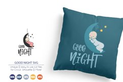 Good Night SVG | Nursery SVG Cut File Product Image 1
