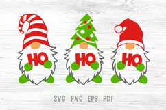 Christmas gnomes svg Ho ho ho svg Christmas svg cut files Product Image 1