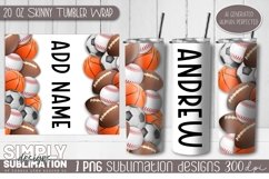 3D Seamless Sublimation Skinny Tumbler Wrap| 20oz | Png Product Image 1