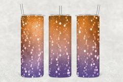 Blue and Orange Glowing Glitter Tumbler Sublimation Product Image 1