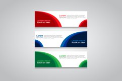 Vector abstract design web banner template Product Image 1