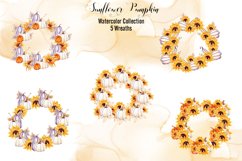 Sunflower Pumpkin - Watercolor Wreaths Product Image 2