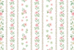 Watercolor stripe and floral pattern, Mother's Day Product Image 1