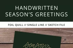 Foil Quill Sketch Season's Greetings Christmas SVG Product Image 2