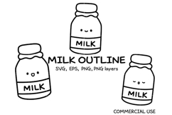 Cute Milk Bottle SVG Bundle Product Image 1