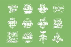 Low calories. Lettering phrases Product Image 4