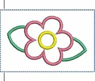 ITH Simple Flower Gift Card Holder - All Occasion Gift Card Holder - Machine Embroidery Product Image 2
