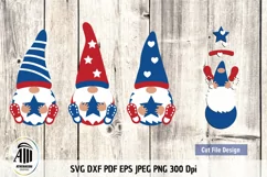 Patriotic Gnomes SVG| Independence Day Gnomes| Gnomes SVG Product Image 1