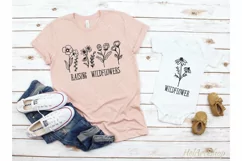 Raising Wildflowers svg, Matching shirts svg, wildflower cut Product Image 1