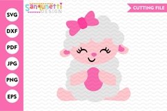 Easter Lamb | Girls Easter SVG Product Image 1