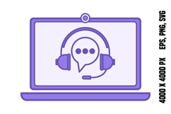 Colored Online Help Icon Product Image 1