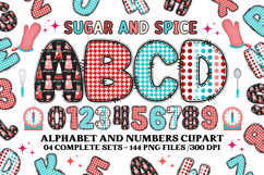 Kitchen Alphabet png clipart, Sugar and spice letters doodle Product Image 1