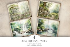 Watercolour Scenes Junk Journal Digital Paper Bi-fold Product Image 1