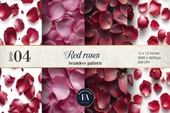 Rose Petals Pattern digital papers - Rose Flower Pattern Product Image 1