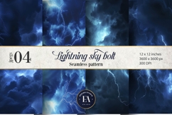 Lightning Bolt Digital paper, Thunderstorm pattern Product Image 1