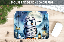 Watercolor Pinguin Mouse Pad Sublimation - Animal PNG Design Product Image 1
